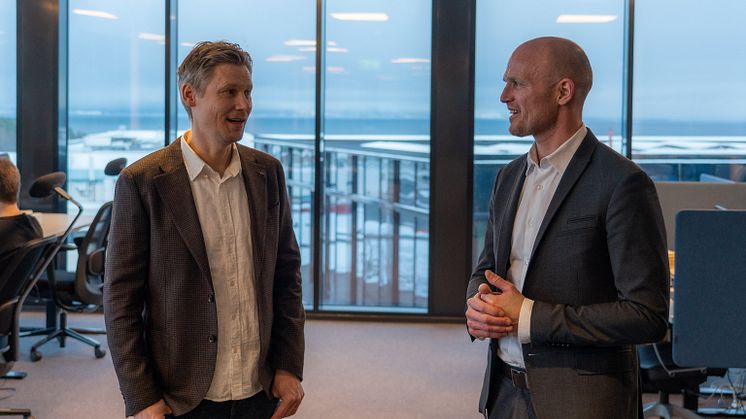 Kyrre Isaksen, VD på Piscada och Rune Hardersen, VD på GK Norge