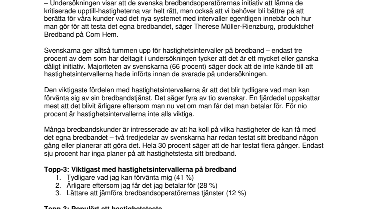 Var fjärde vet inte hur man testar bredbandshastigheten