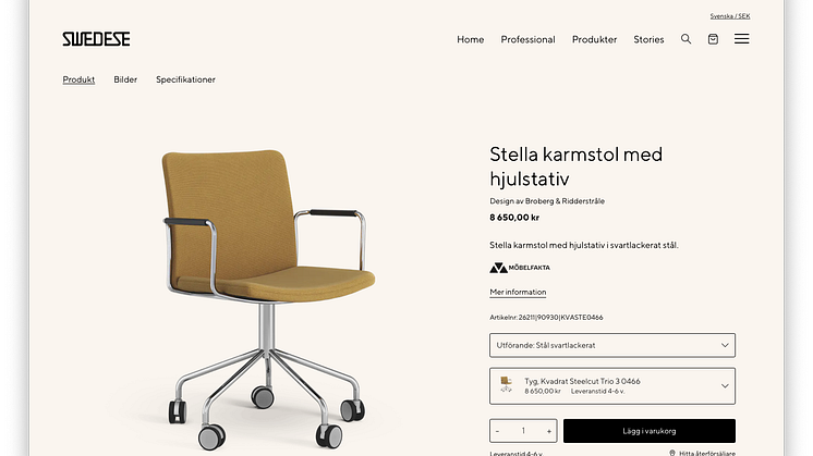 Nya swedese.se - produktsida för Stella