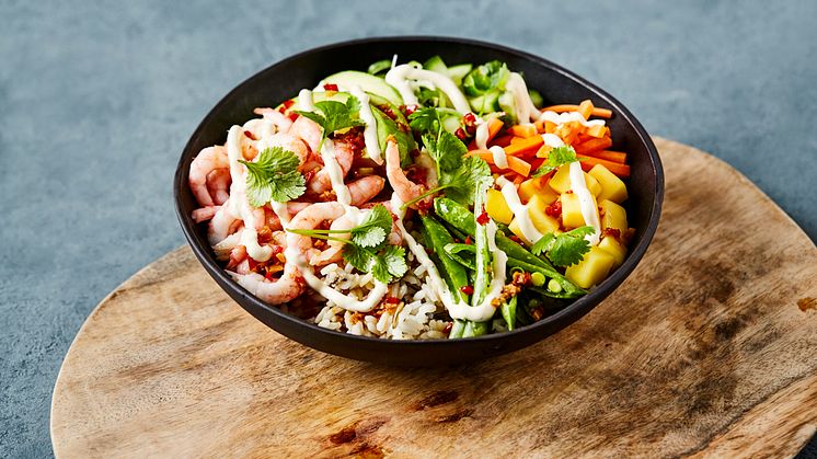 Poke med reker fra 3iuka-kampanjen