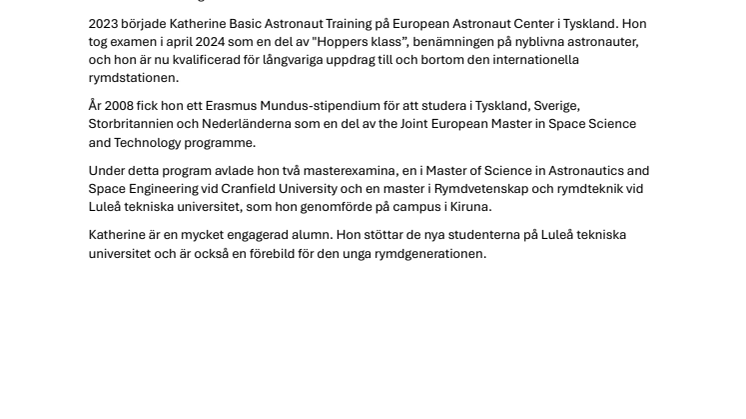 Katherine Bennell-Pegg, Årets alumn vid Luleå tekniska universitet, 2024.pdf