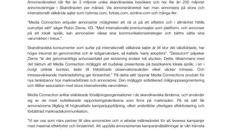 Nå skandinaviska höginkomsttagare via internationella premiumsajter