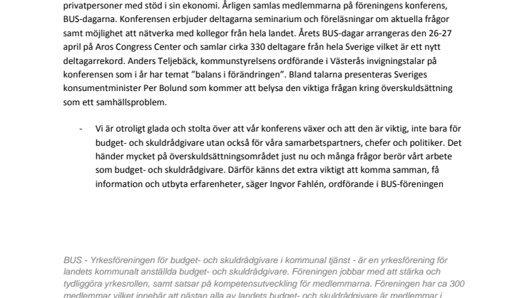 Deltagarrekord när Sveriges budget- och skuldrådgivare möts i Västerås!