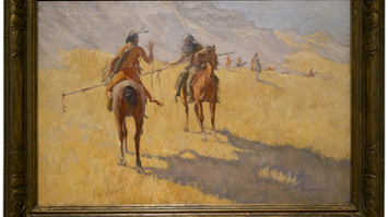 Pioneer and the Indian av Frederic Remington