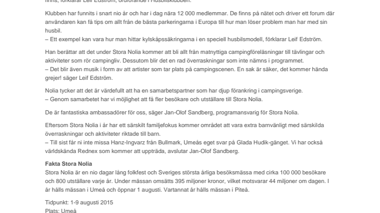 Ännu mer camping på årets Stora Nolia