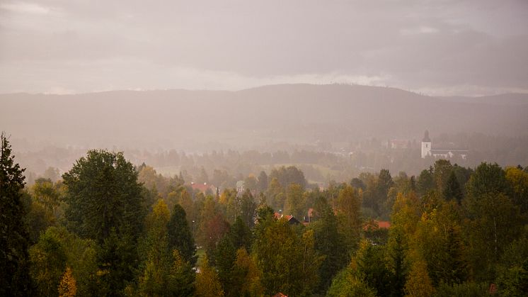 Utsikt från Bergshotellet i Järvsö.