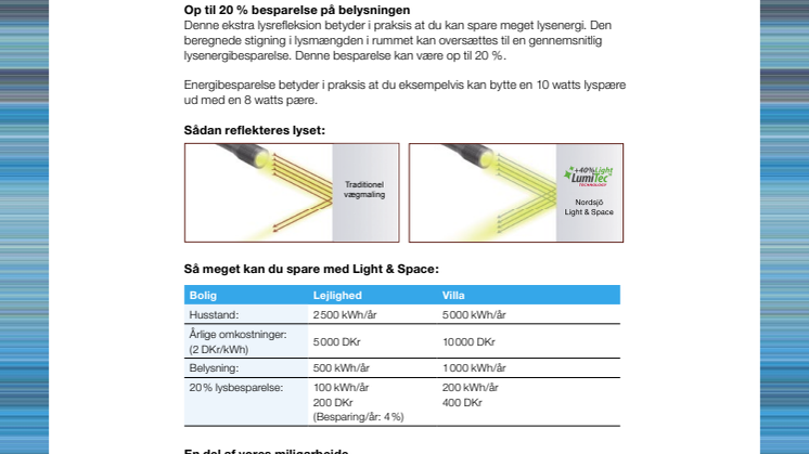 Faktablad Light & Space