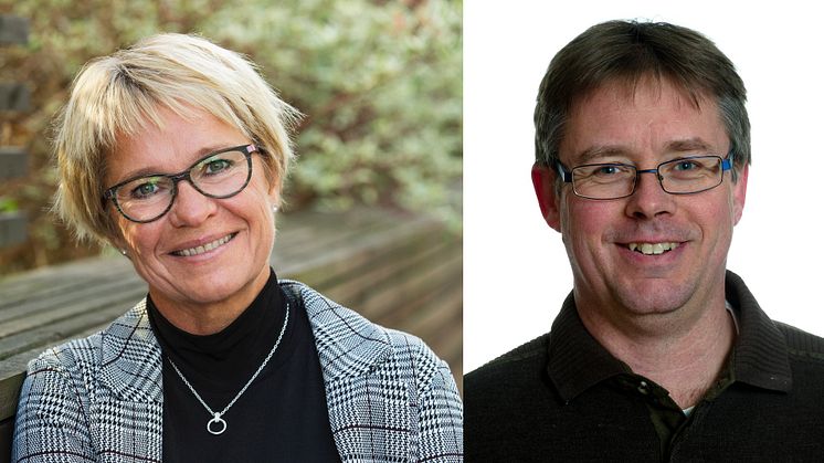 Yvonne Westerlund, affärsutvecklare Riksbyggen och Mikael Löthstam, kommunstyrelsens ordförande i Hudiksvall.