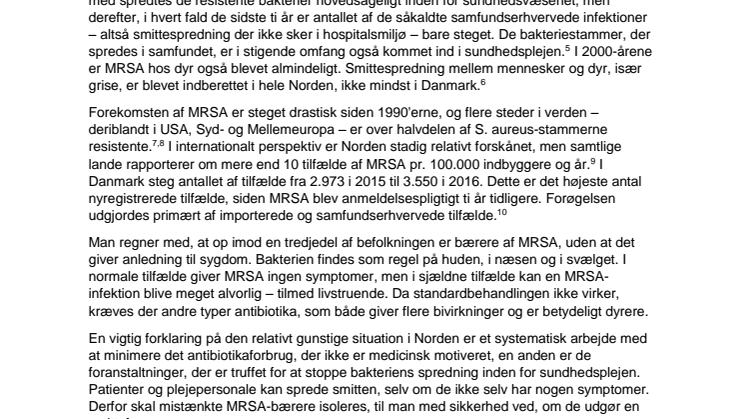 Fakta om MRSA, methicillin-resistente Staphylococcus aureus