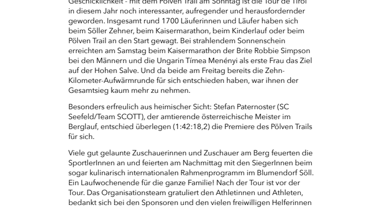 Tour de Tirol 2014 - Über allen Gipfeln am Wilden Kaiser