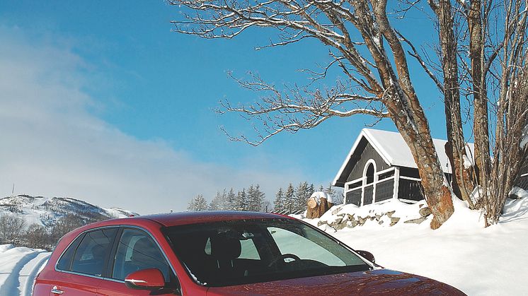Nye Hyundai i30 på fjellet