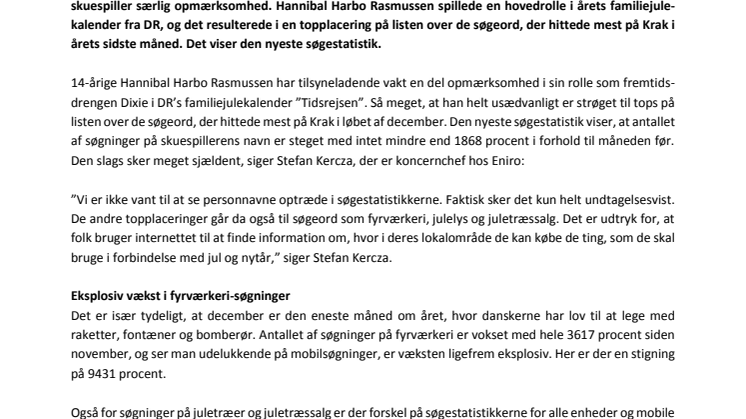 Søgetendens: DR-skuespiller fik mange fans i december