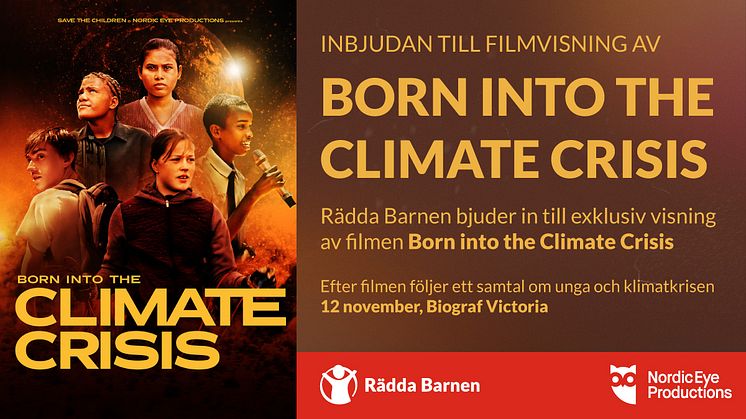 Biovisning och samtal om klimatkrisen den 12 november på biograf Victoria