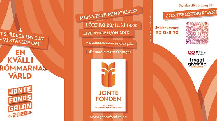 Jontefonden bjuder in till digital insamlingsgala