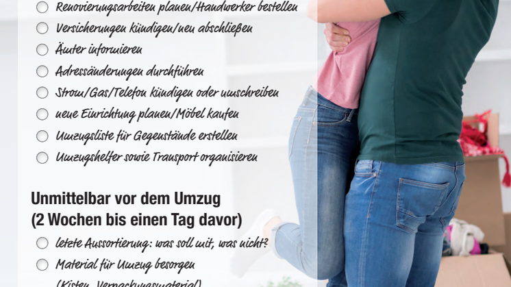 Checkliste für den Umzug