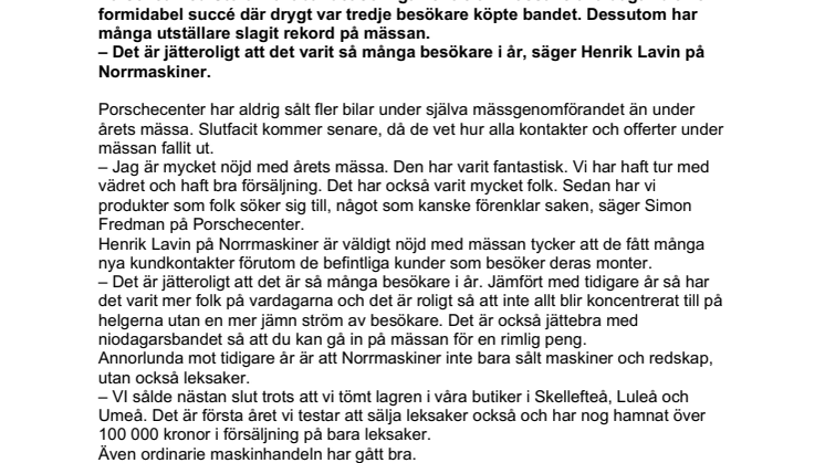 Stora Nolia summerar 2018:  Succé för flerdagsbanden och många säljrekord bland utställarna