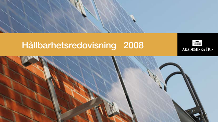 Hållbarhetsredovisning 2008