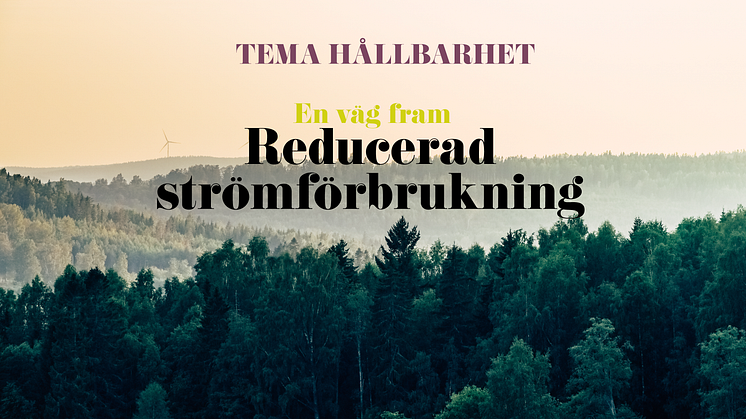 En väg fram - reducerad strömförbrukning