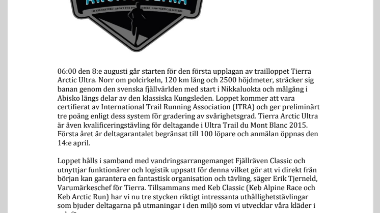 Tierra Arctic Ultra - 120 km, 2500 höjdmeter löpning norr om Polcirkeln