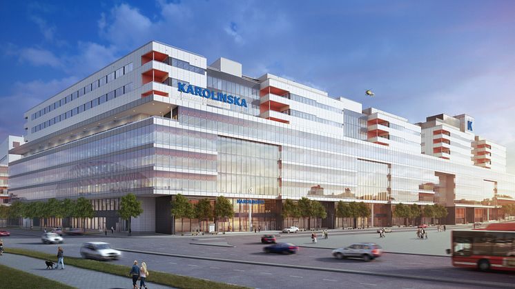 Nya Karolinska Solna. Illustration: White Tengbom Team  