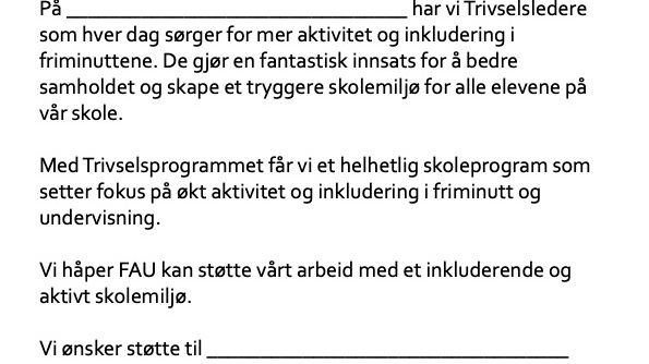 FAU søknadsskjema
