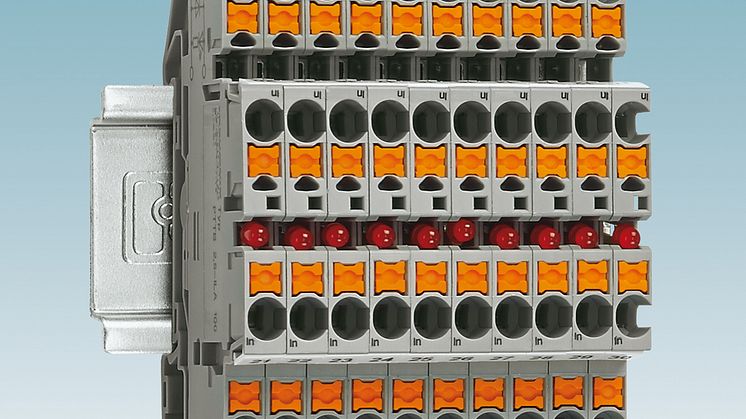 Current indicator terminal blocks with Push-in connection