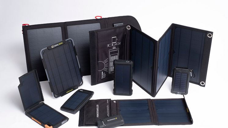 Laboratory test of eight solar-panel chargers for outdoor use. Foto: Ola Jacobsen