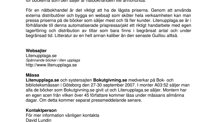 Spännande böcker i liten upplaga – Litenupplaga.se