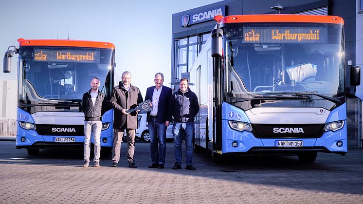 Neu in der Busflotte von Wartburgmobil: zwei Scania Citywide Suburban für den Überlandverkehr im südlichen Wartburgkreis.