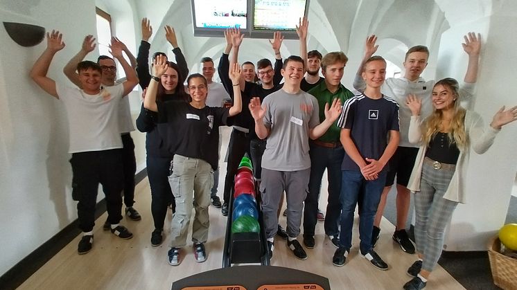 Beste Stimmung bei den Veolia Azubis beim Azubitag in Grimma