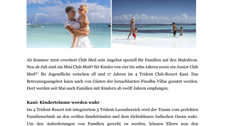 Club Med – der Anbieter für Familienurlaub