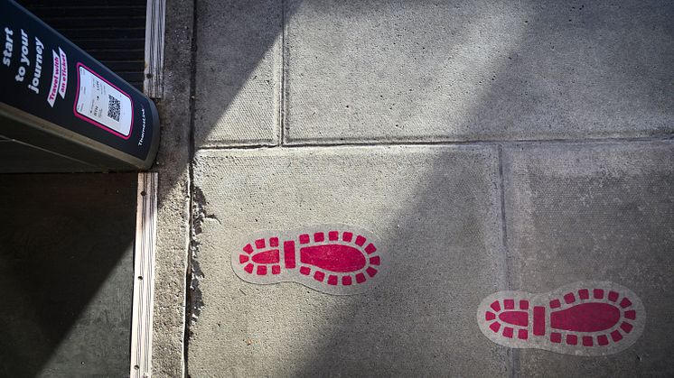 The footsteps mark GTR's partnership with Missing People