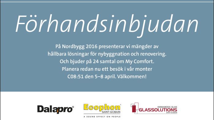 Norton i Saint-Gobains monter på Nordbygg 2016