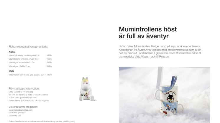 Nyheter från Arabia - Mumintrollens höst är fylld av äventyr!