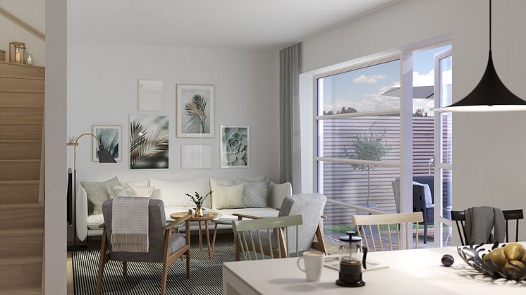 Rendering från Kv. Taket i Växjö.