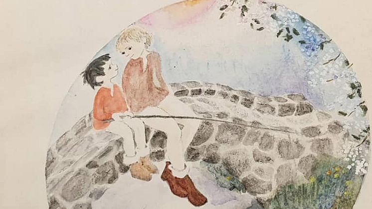 Del av omslag till Astrid Lindgrens "Bröderna Lejonhjärta" som samizdatbok.