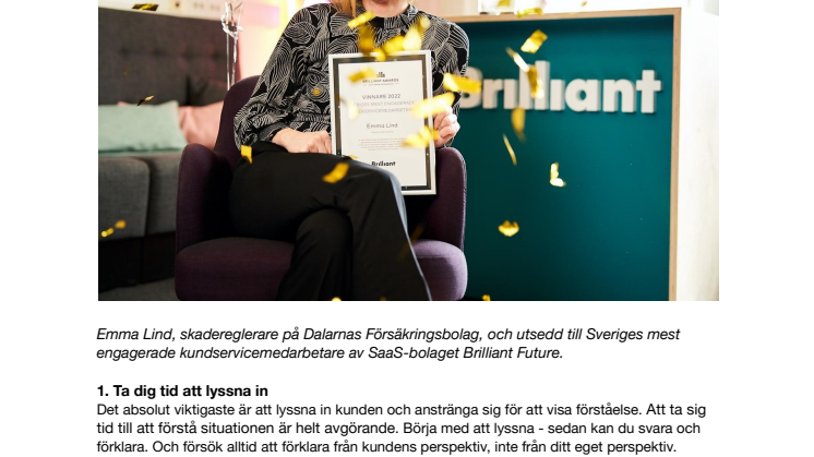 Brilliant Future pressunderlag - tre tips från sveriges mest engagerade kundservicemedarbetare.docx.pdf
