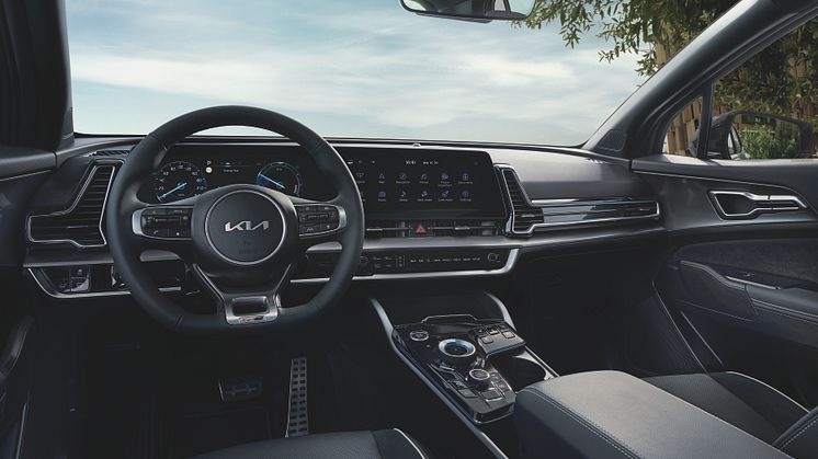 Det førercentrerede interiør i den urbane nye Sportage er designet specifikt til de europæiske kunder.