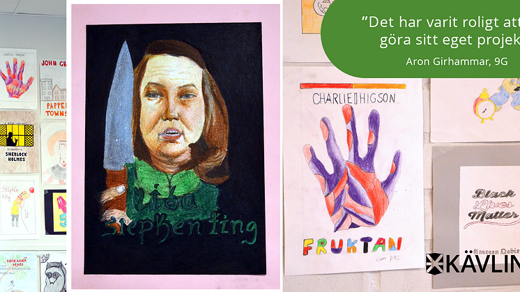 Elevernas alternativa bokomslag visas upp på skolan för andra året i rad.