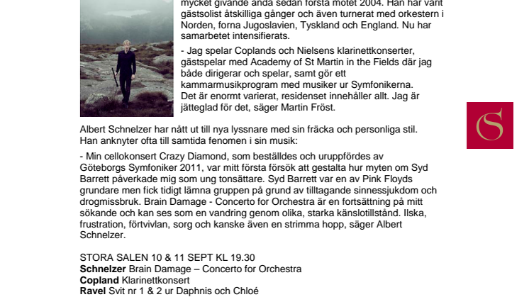 Martin Fröst Artist in Residence hos Göteborgs Symfoniker