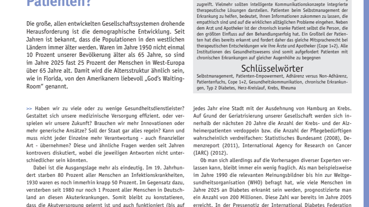 90 Prozent des Therapieerfolges liegt in der Hand der Betroffenen. 