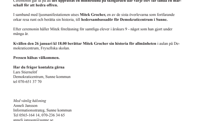 500 marschaller tänds i Sunne för rätten till ett liv fritt från rasism