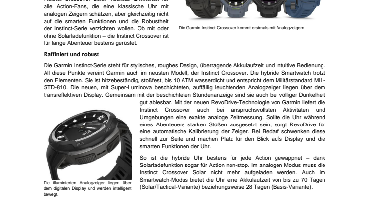 Garmin PM Instinct Crossover