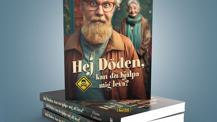 Hej då ... omslag 3D blå bakgrund