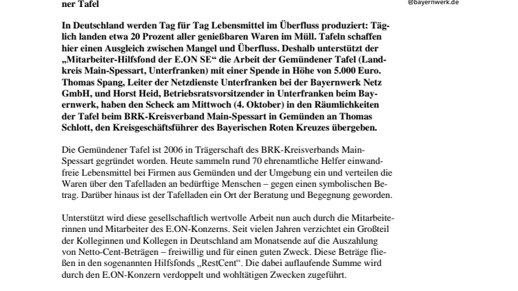 Anlaufstelle zwischen Mangel und Überfluss