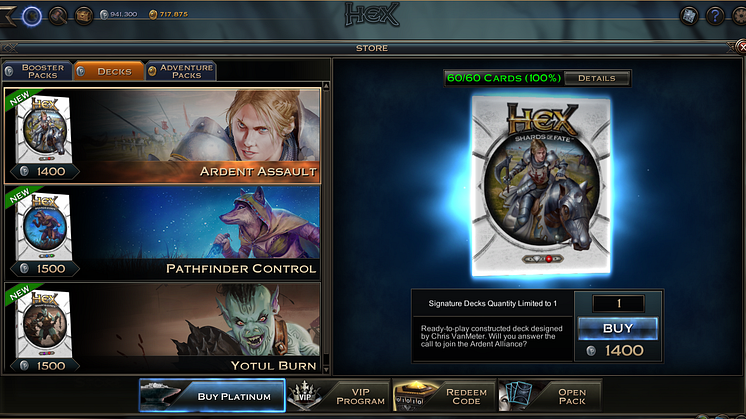 HEX: Shards of Fate – Signature Decks Pave Way to Competitions and Tournaments