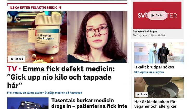 SVT-reportage om felaktig Liothyronin
