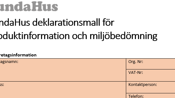 SundaHus deklarationsmall