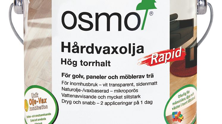 Osmo Hårdvaxolja Rapid 3240 Vit 2,5L