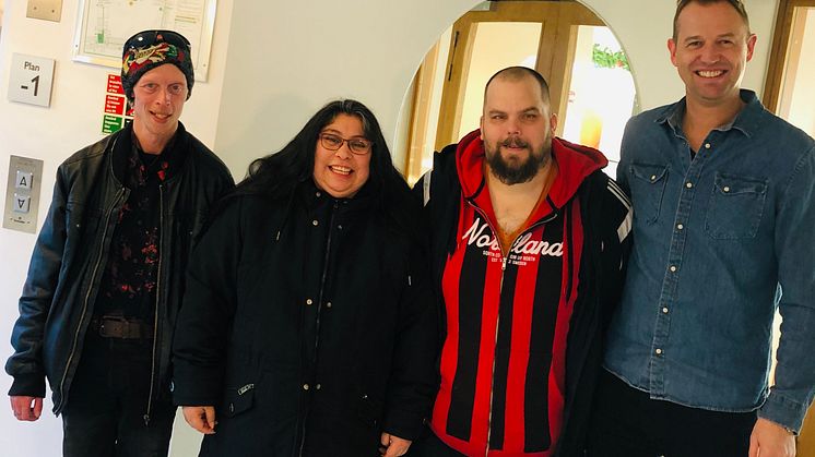 På bilden syns Daniel Holmberg,  Maria Eriksson, David Gustavsson och Jonatan Lannemar, utbildningsstrateg Nackas kommunala skolor.